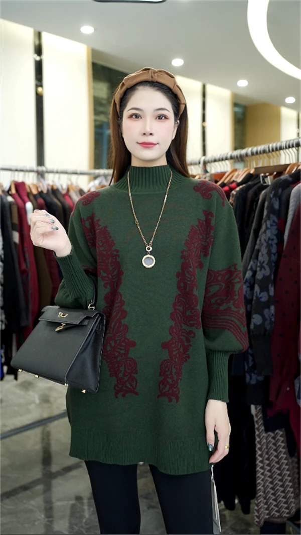 加厚保暖【翡翠人生】春夏必备上档次洋气奢华毛衣宽松上衣-7151#