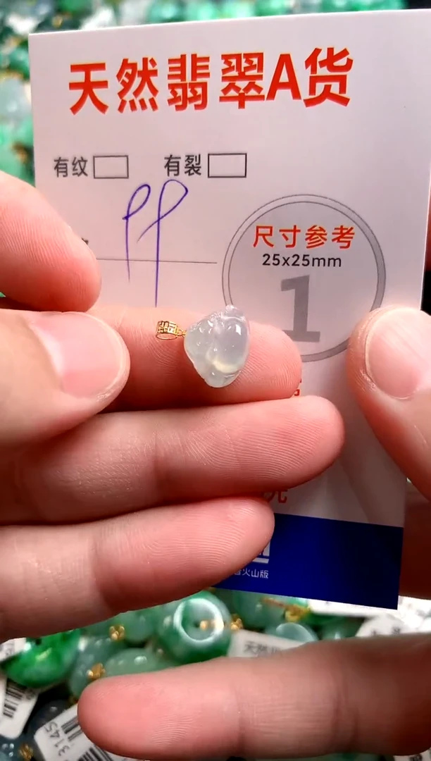 翡翠18K金镶嵌颈饰24001777