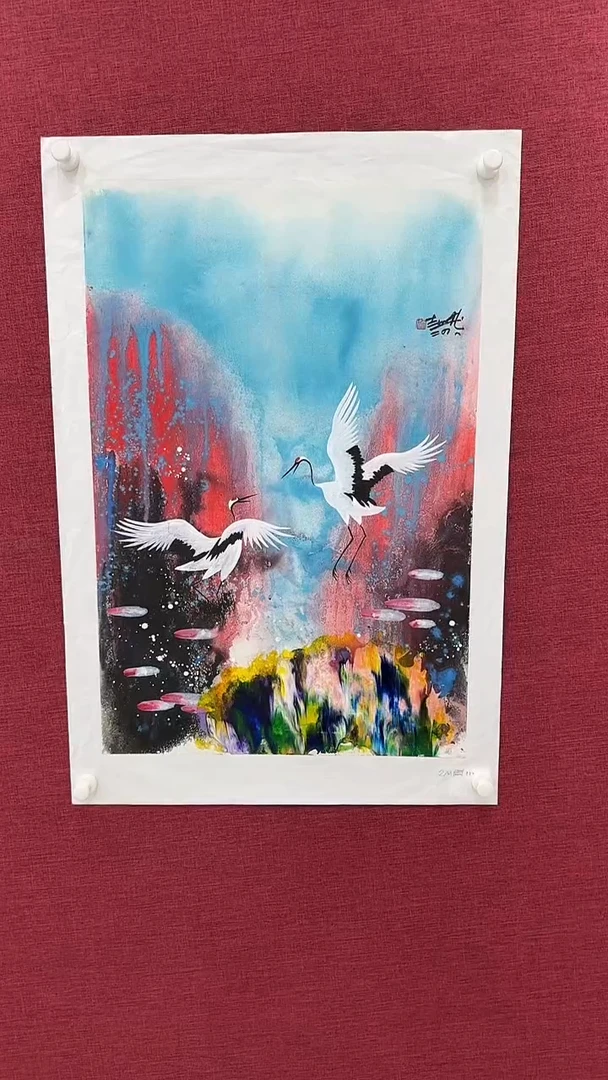 国画赵燮绘画2.7pc仙鹤画集作品