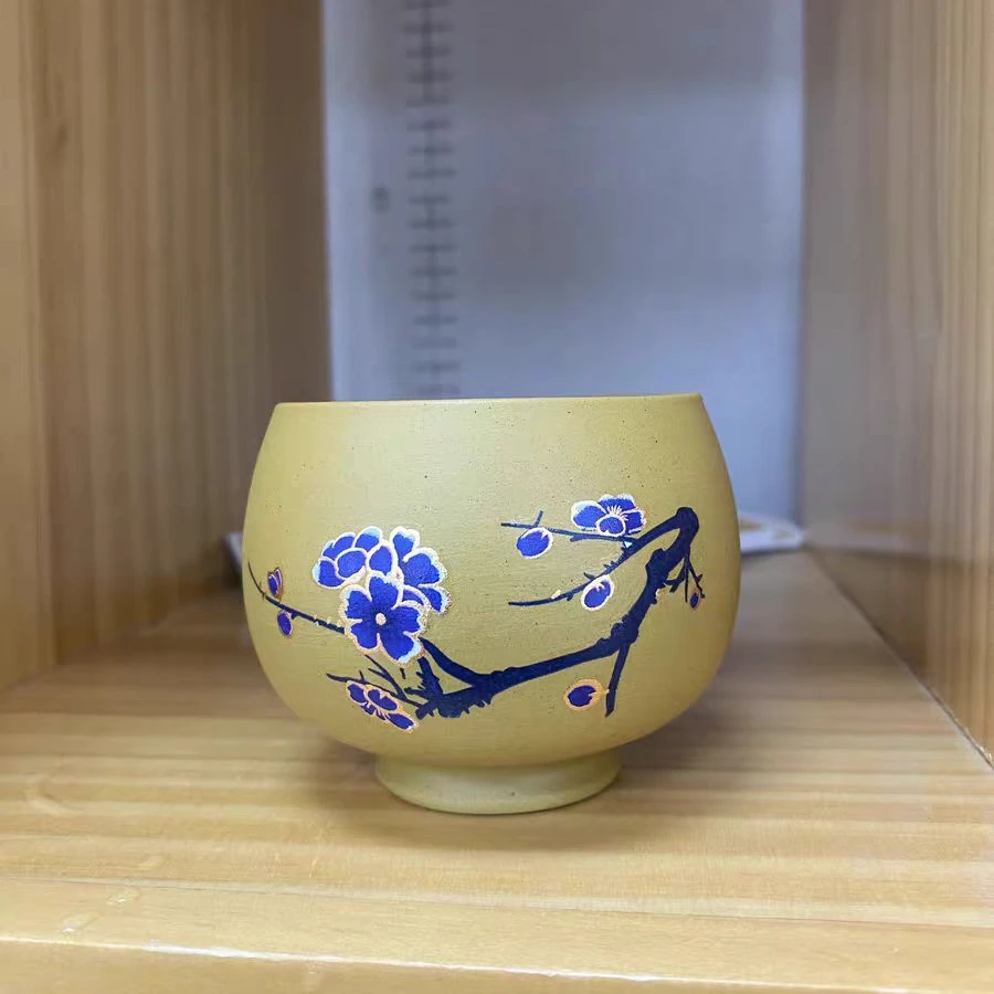 紫砂喜上眉梢变色主人杯