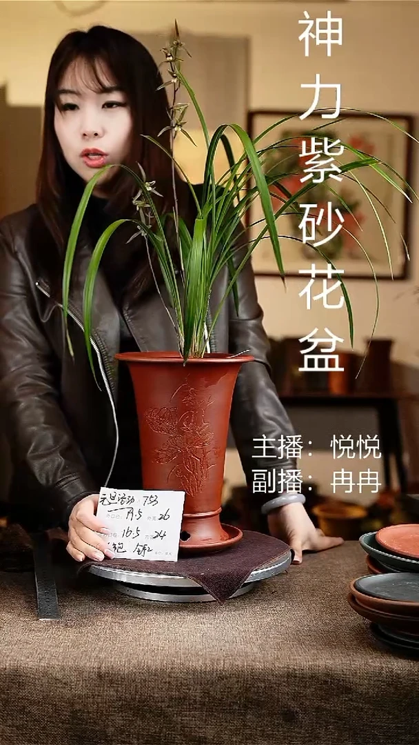 紫砂花盆花卉工艺753+z