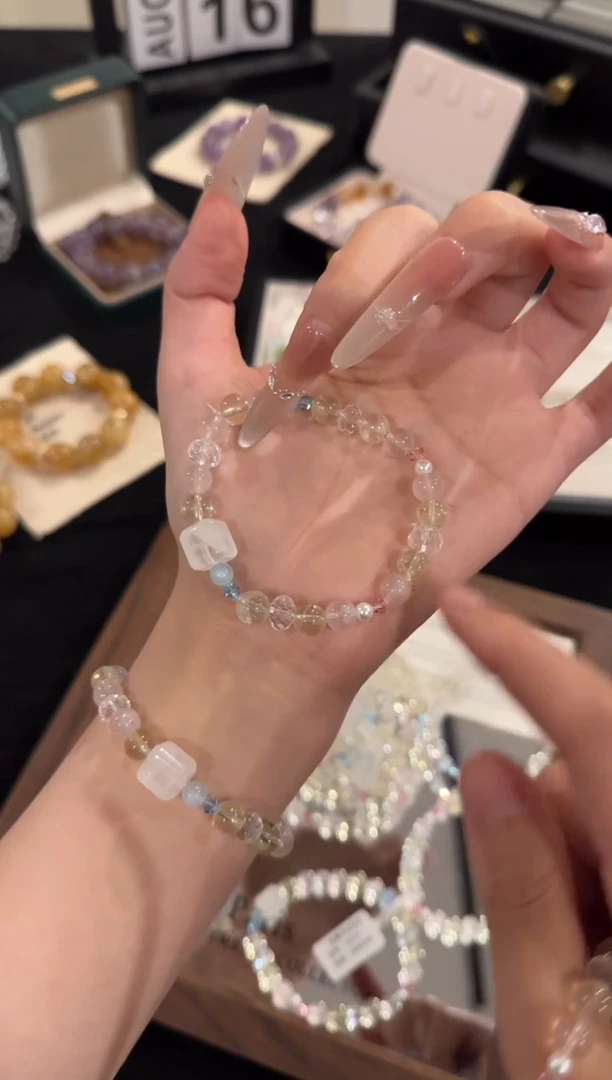 水晶手链合金甜妹多宝x2349