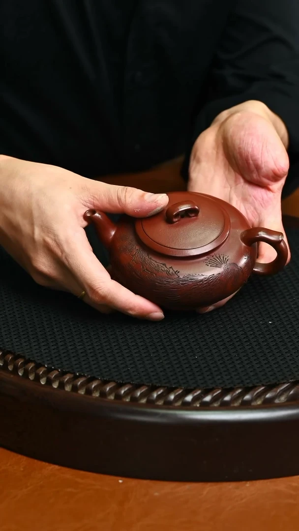 茶壶紫砂621称心如意刻绘壶