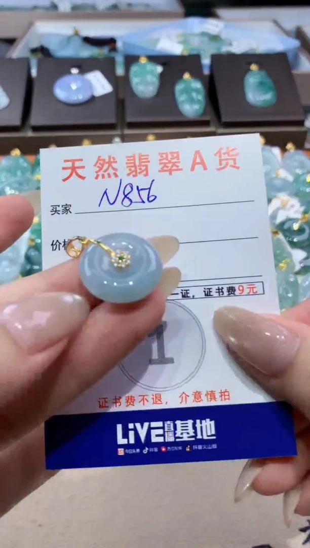 颈饰未镶嵌翡翠天然缅甸翡翠A货挂件