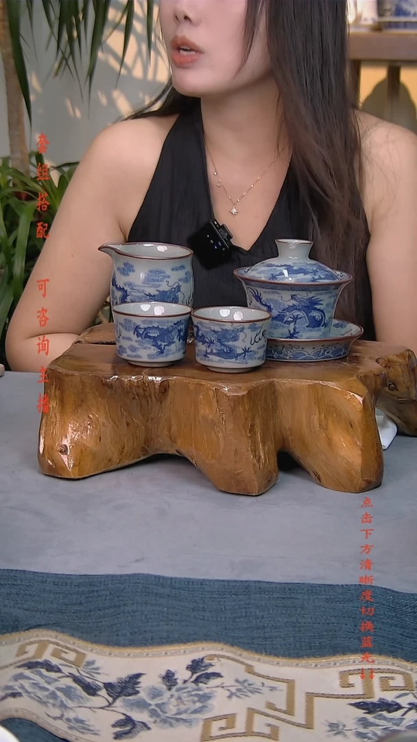简装家用款4件套 老陶泥开片纹陶瓷茶具