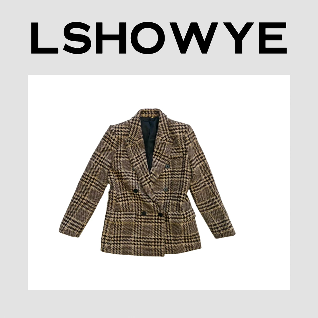 LSHOWYE｜羊毛格子西装外套 F3220