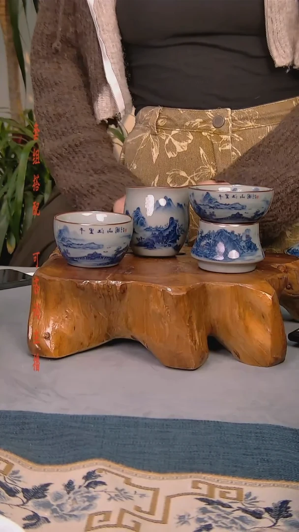 y****6简装家用款3件套 老陶泥开片纹陶瓷茶具