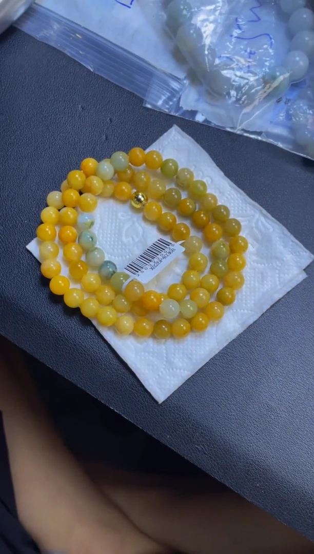 定制翡翠未镶嵌珠串8+