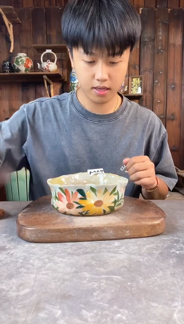 碗967，手工手绘，超值陶瓷