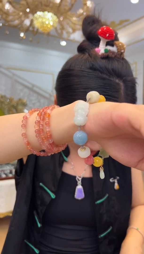 未镶嵌手链和田玉同***1手串