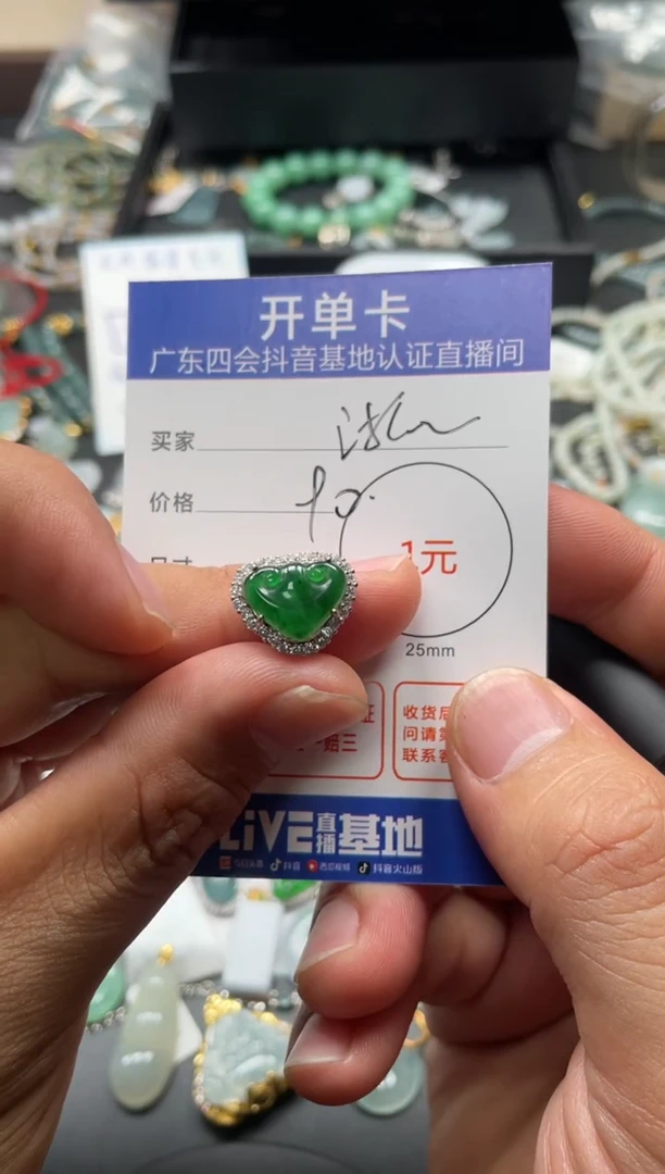 翡翠未镶嵌颈饰淞*悠挂件