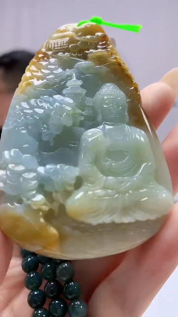 定制翡翠未镶嵌5124DD-毛货挂件165