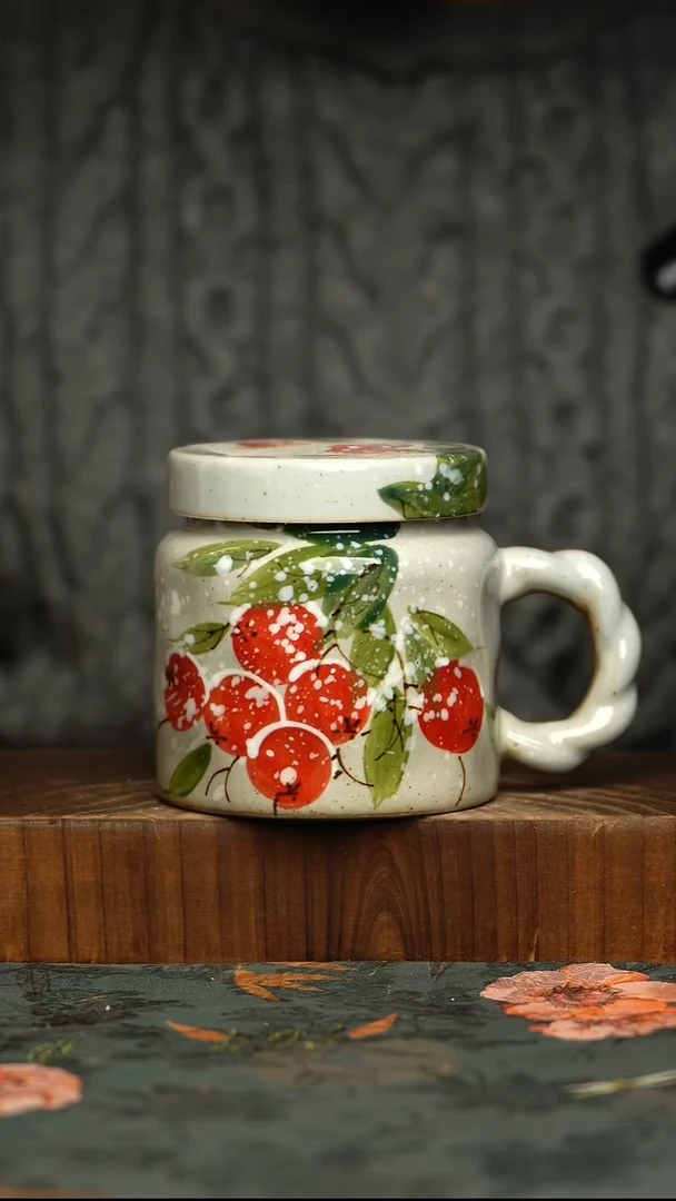 杯釉下彩手工手绘同款陶器