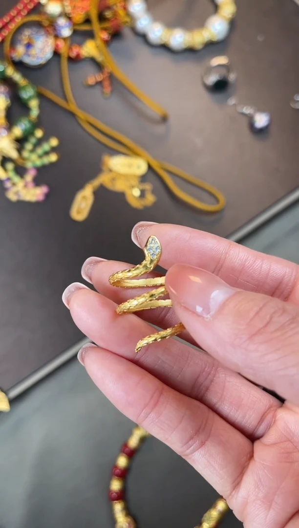 【闪购商品】407号蛇型景泰蓝戒指