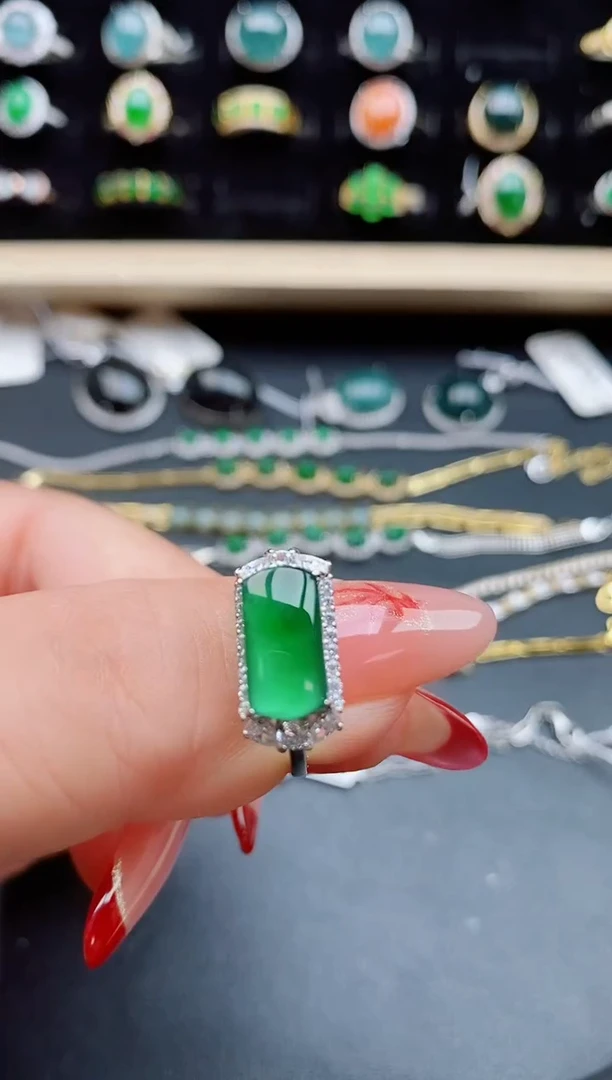 【闪购商品】翡翠戒指银S925镶嵌212121