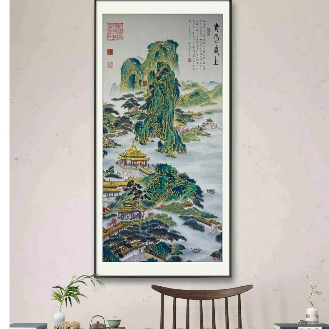 马老师作品《青云直上》托底无框