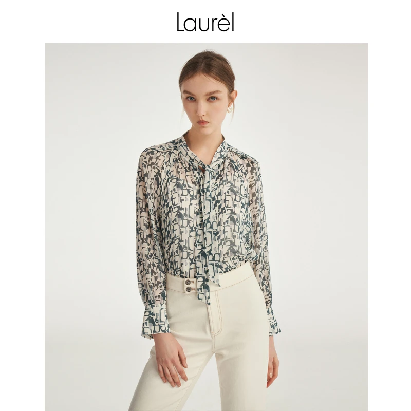 【丽公主专享】Laurel 建筑印花乔其衬衫女LWL343C04800
