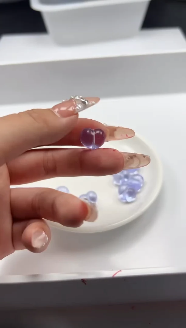 未镶嵌颈饰水晶x630紫水晶屁桃*1个