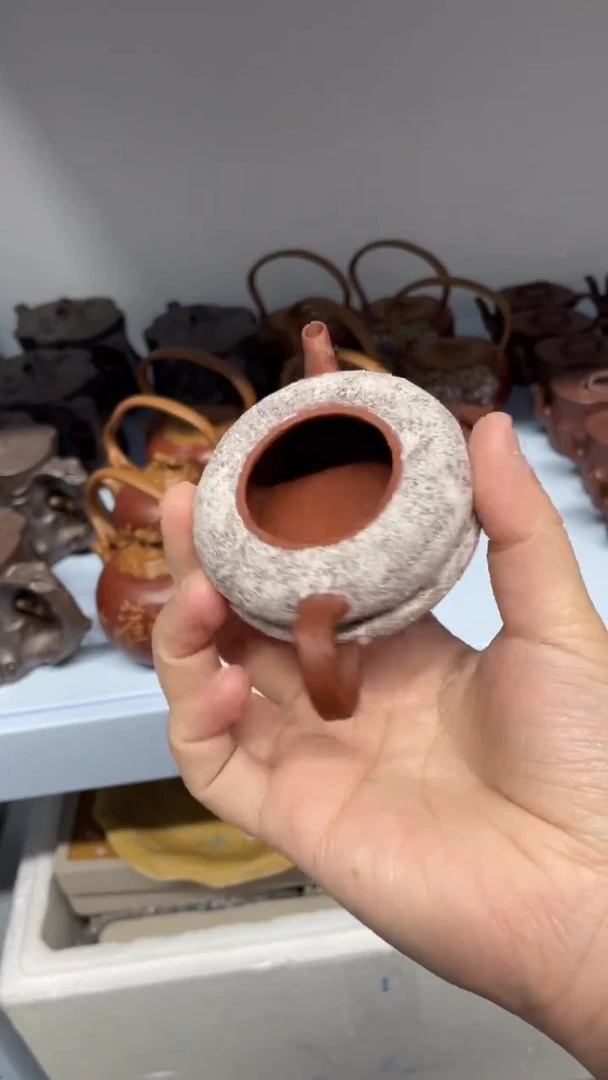 茶壶紫砂云****?柿圆紫砂壶