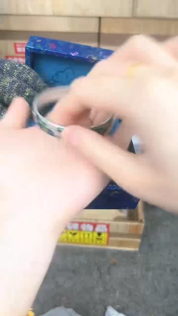 品茗文玩阁银手镯链接@@SP352