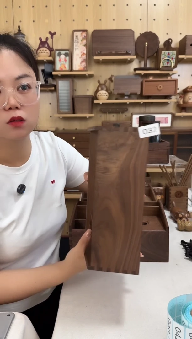 木032号北美黑胡桃斜面纸巾盒