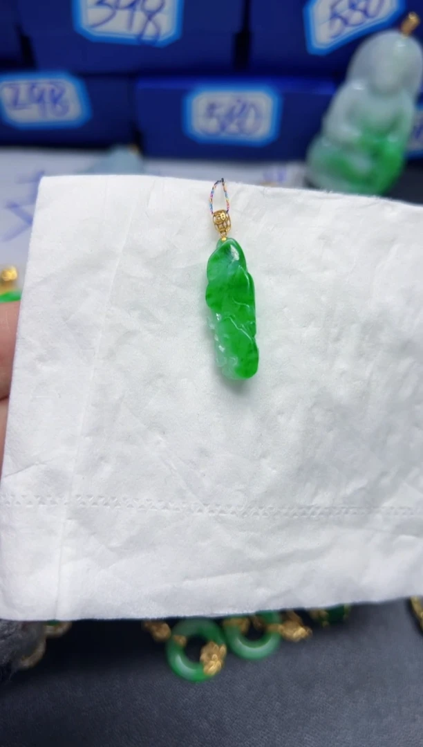 【闪购商品】翡翠颈饰18K金镶嵌Y缅料A货/支持复检/一件