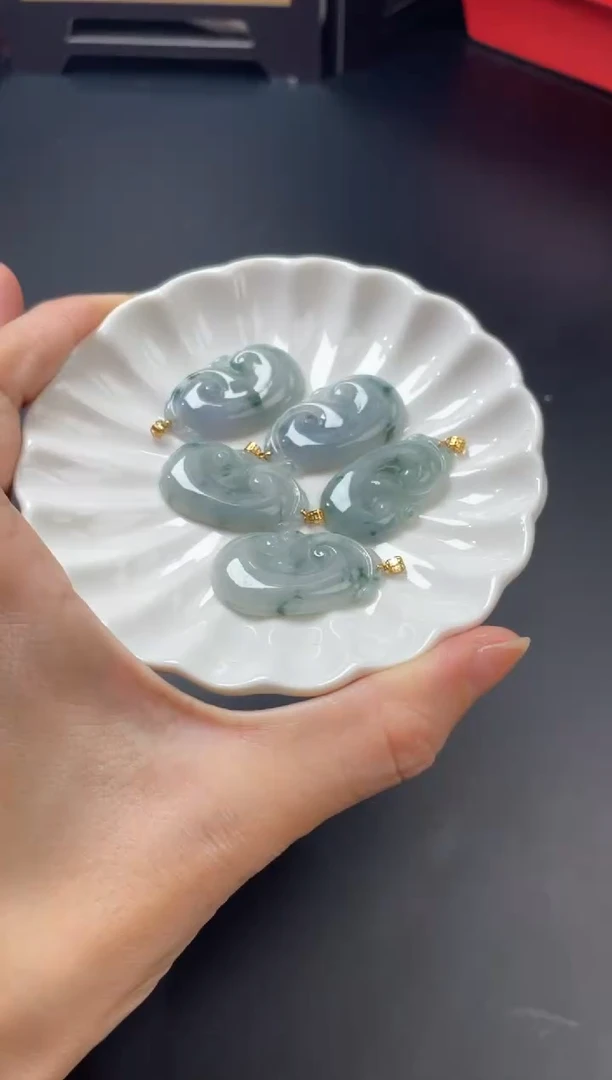 翡翠18K金镶嵌颈饰棠棠/34568277G/多样性发一