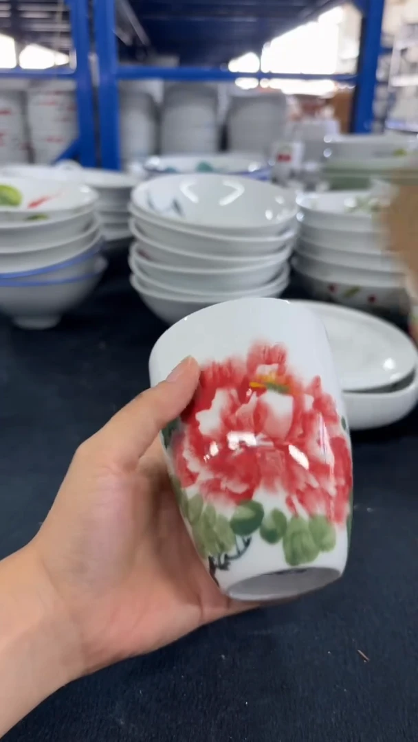 瓷景德镇手绘釉中彩（食品级）可乐杯微瑕