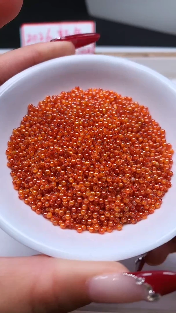 未镶嵌天然锆石散珠D771 橘红锆石2mm80个6.8元