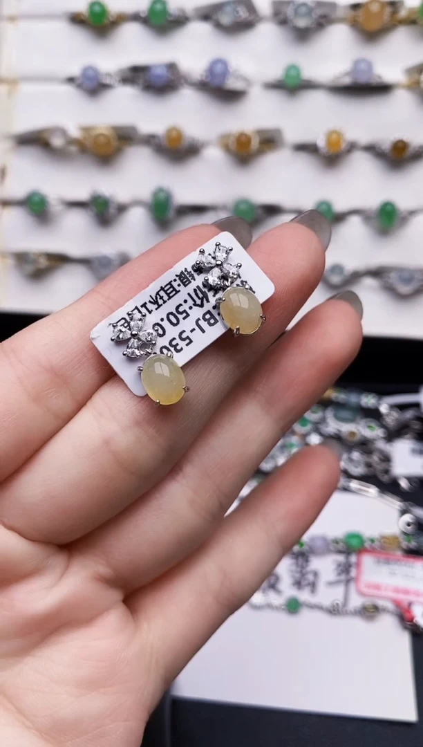 银S925镶嵌戒指翡翠0111