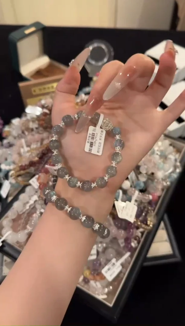 水晶手链合金灰月光x813