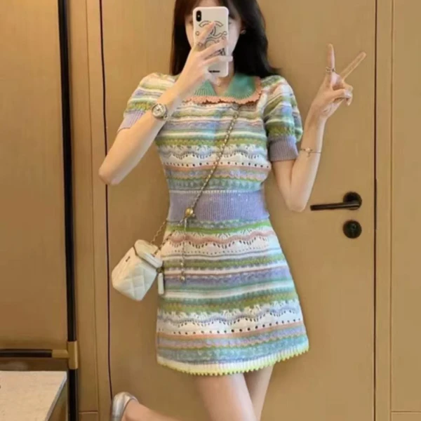 夏季新款时尚百搭撞色短袖套装-JYF2407