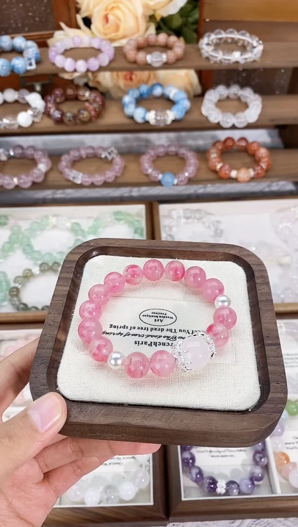 水晶手串未镶嵌樱花雨手串