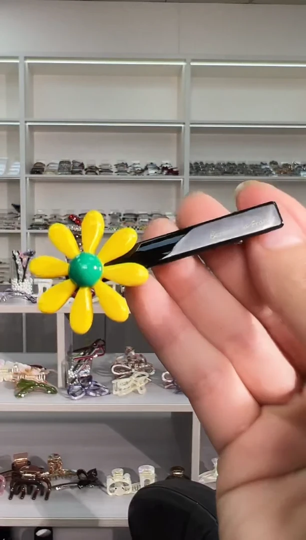 醋酸非金属韩国醋酸品牌发饰小雏菊鸭嘴边夹一支