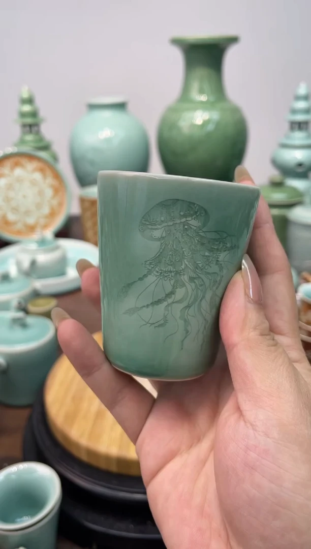 特价福利 微瑕 慧仙青瓷