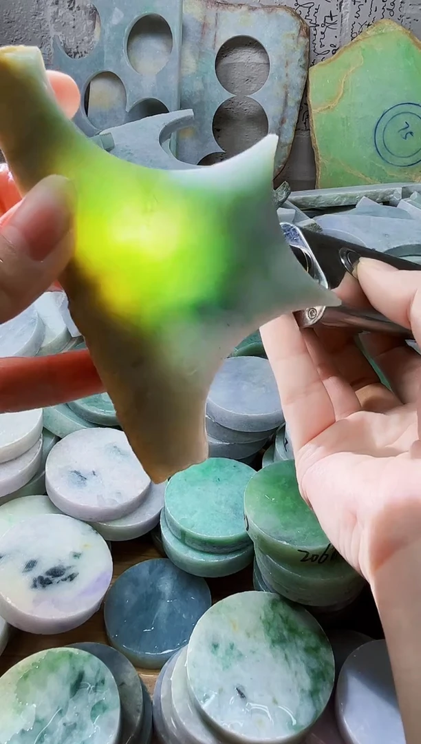裸石翡翠天然翡翠A货416