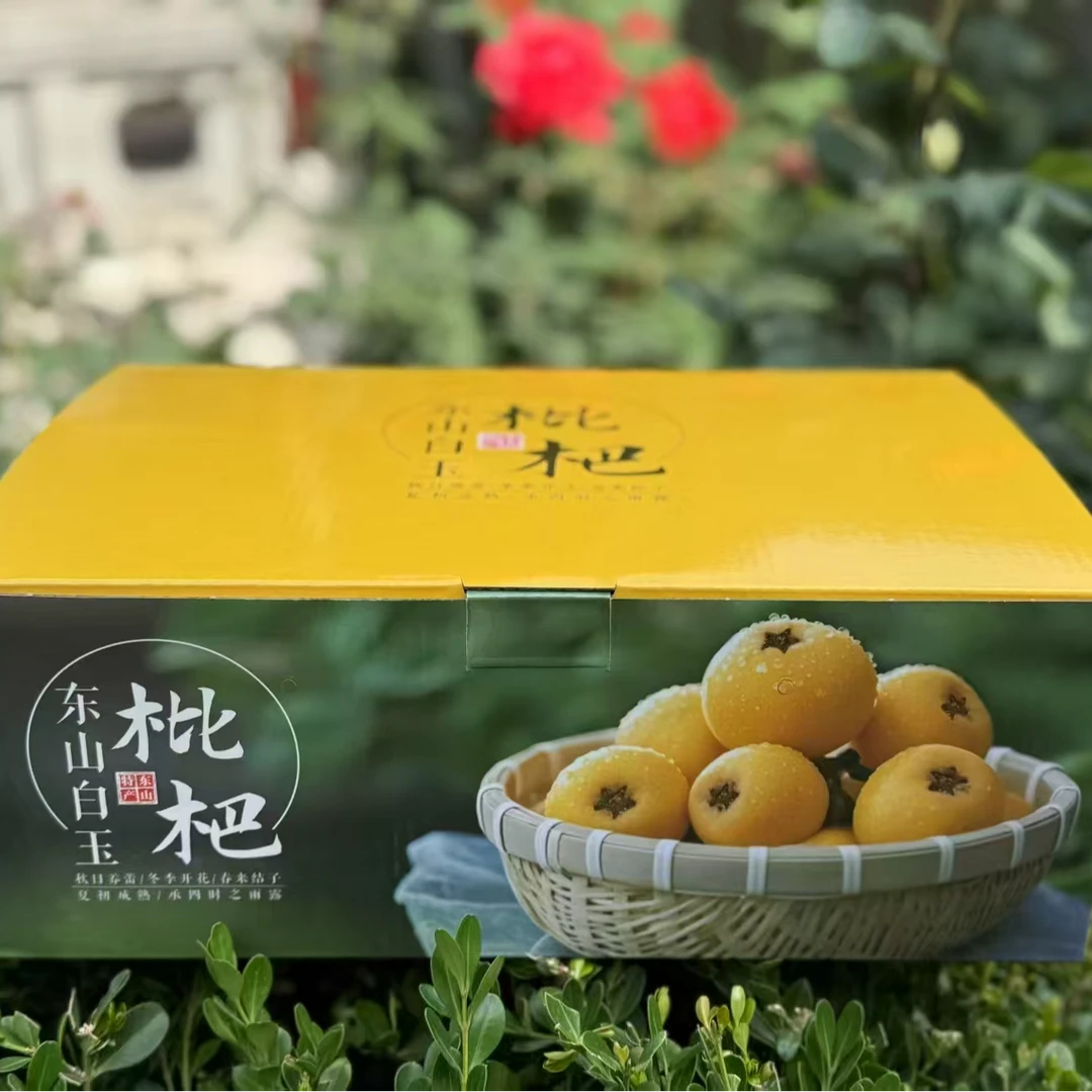 买1.5斤送1斤【枇杷弟弟】到手约2.5斤中果苏州东山白玉枇杷精美礼盒新鲜