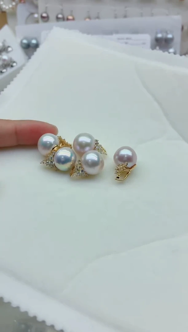 淡水珍珠银S925镶嵌吊坠(不含链)多样性发其一，非无暇