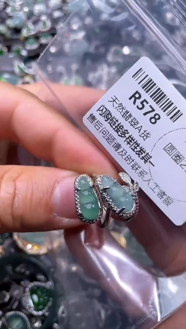 【闪购商品】翡翠颈饰未镶嵌R578戒指 多样性发其一