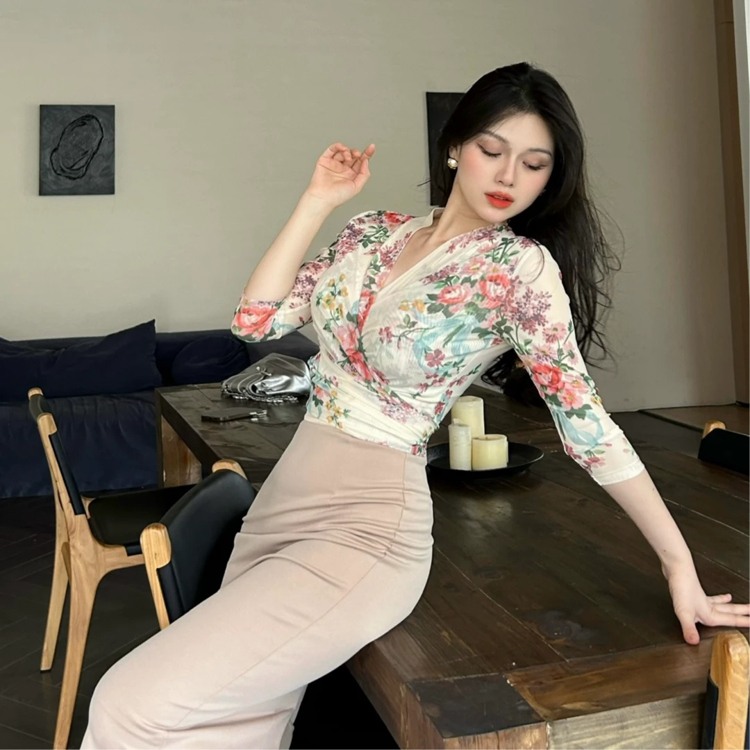 【新店请到黄大闪闪女装店1号】【鹅黄】定制纯欲风性感上衣SSW809