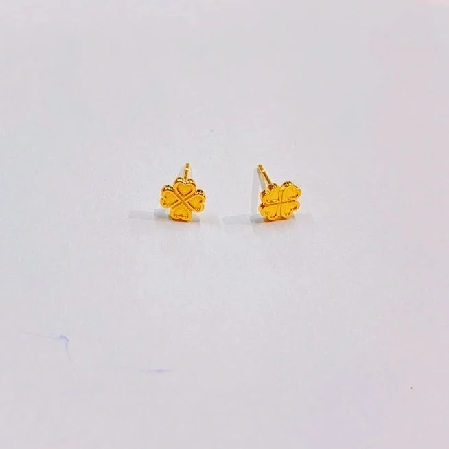 足银耳饰 足银耳饰最新款耳钉 نازۇك قاپلىما ئالتۇنلىرى 021