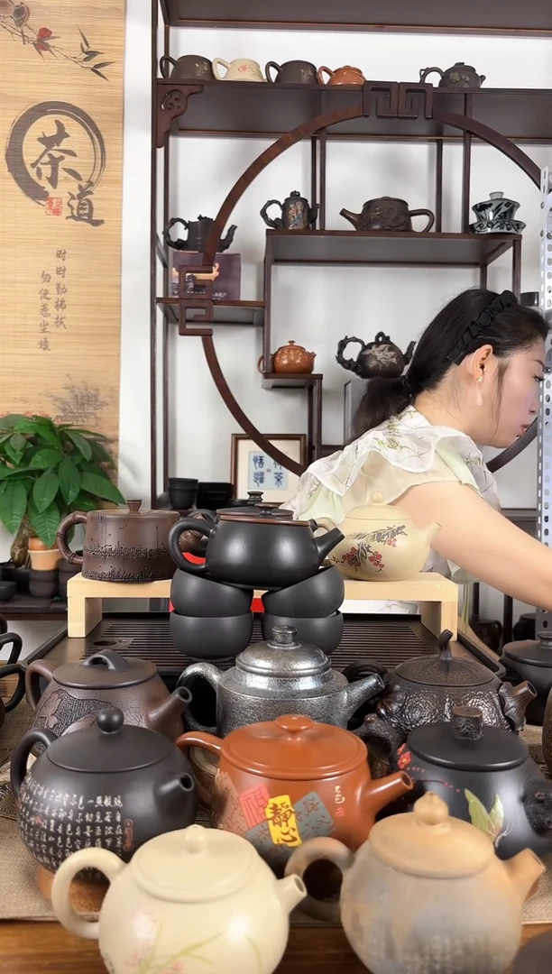 一壶四杯紫陶茶壶