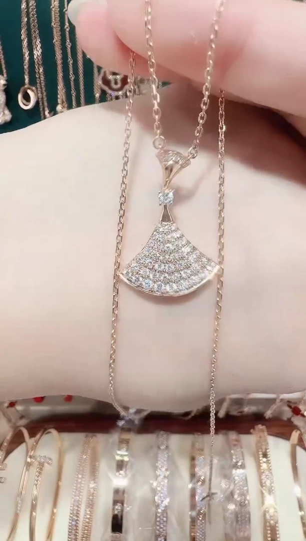 18K金镶嵌套链钻石套链