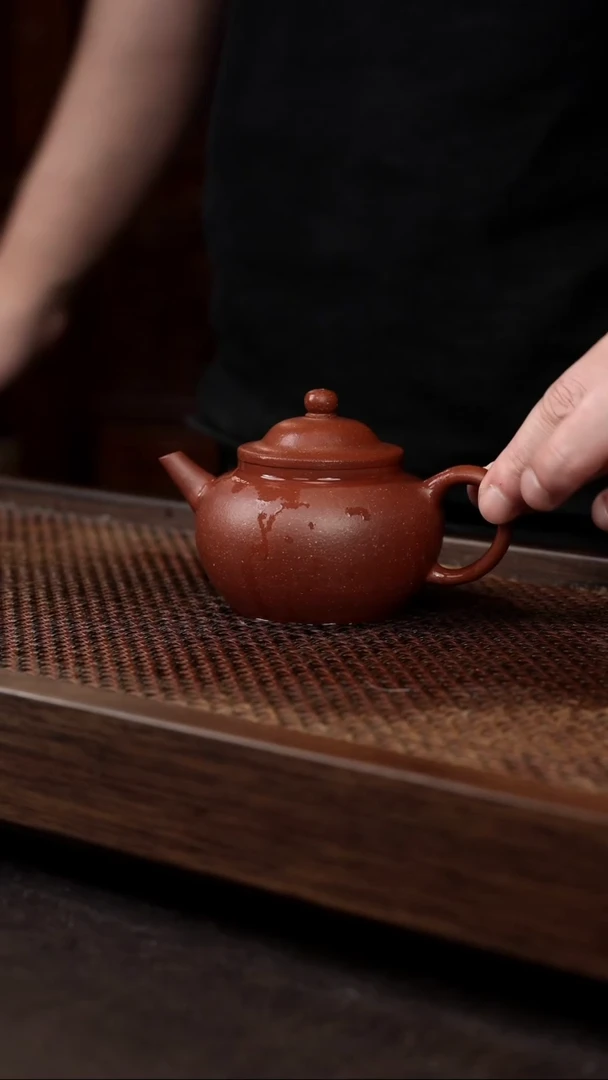 茶壶紫砂红降大彬笠帽