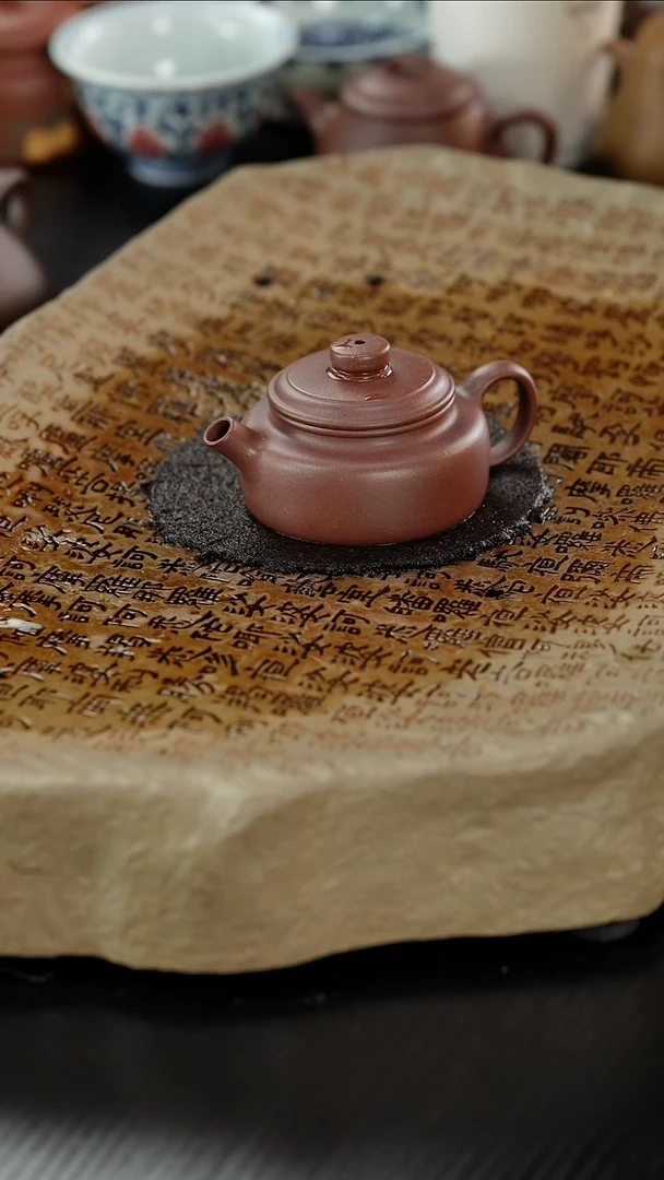【闪购商品】紫砂茶壶lx老紫泥扁德钟120cc