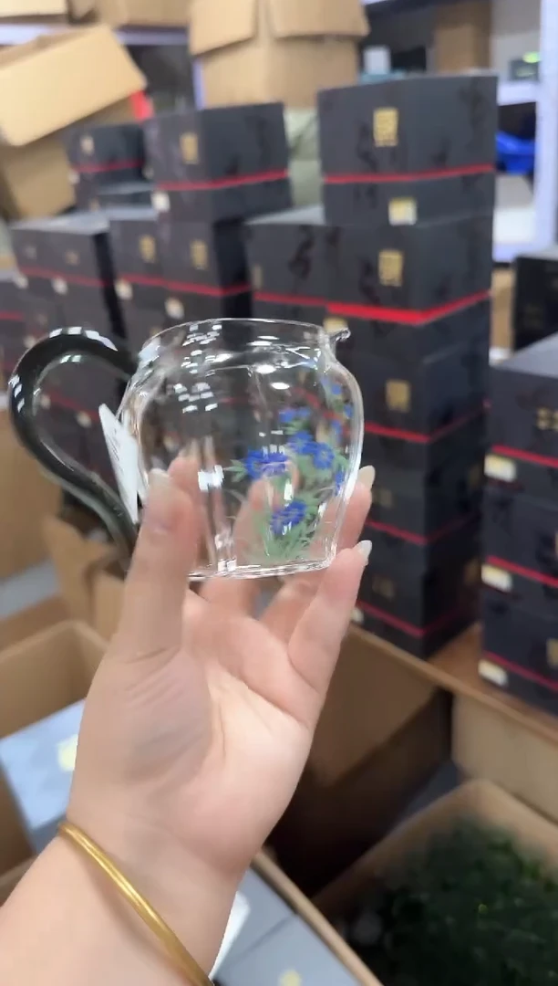 清芳公杯烟灰色手绘