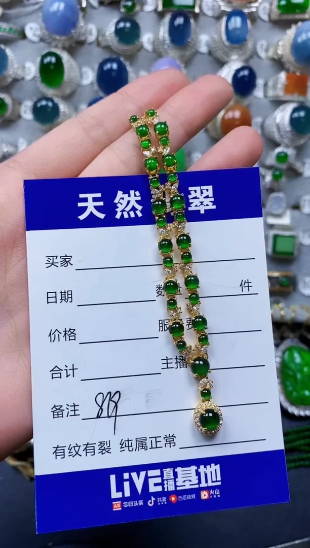 翡翠银S925镶嵌颈饰0819