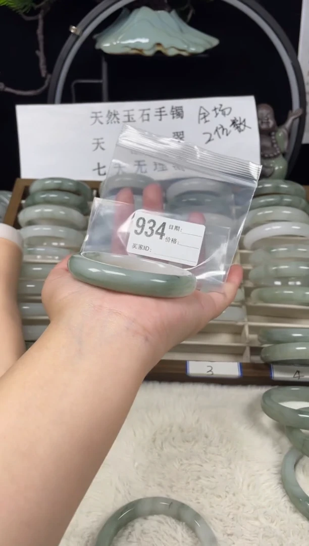 未镶嵌手镯石英质玉（天山翠）934