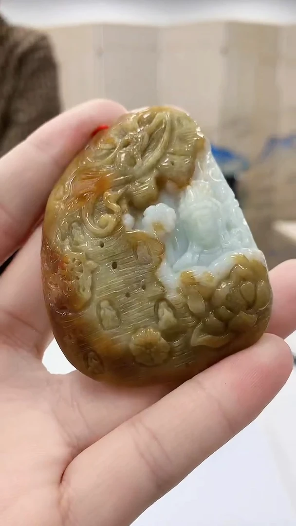 【闪购商品】定制翡翠未镶嵌4812bb-毛货挂件52