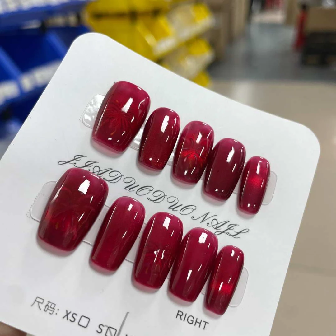 新年大促【梅子酱烟花】纯手工轻奢手工穿戴甲（送高级工具包）